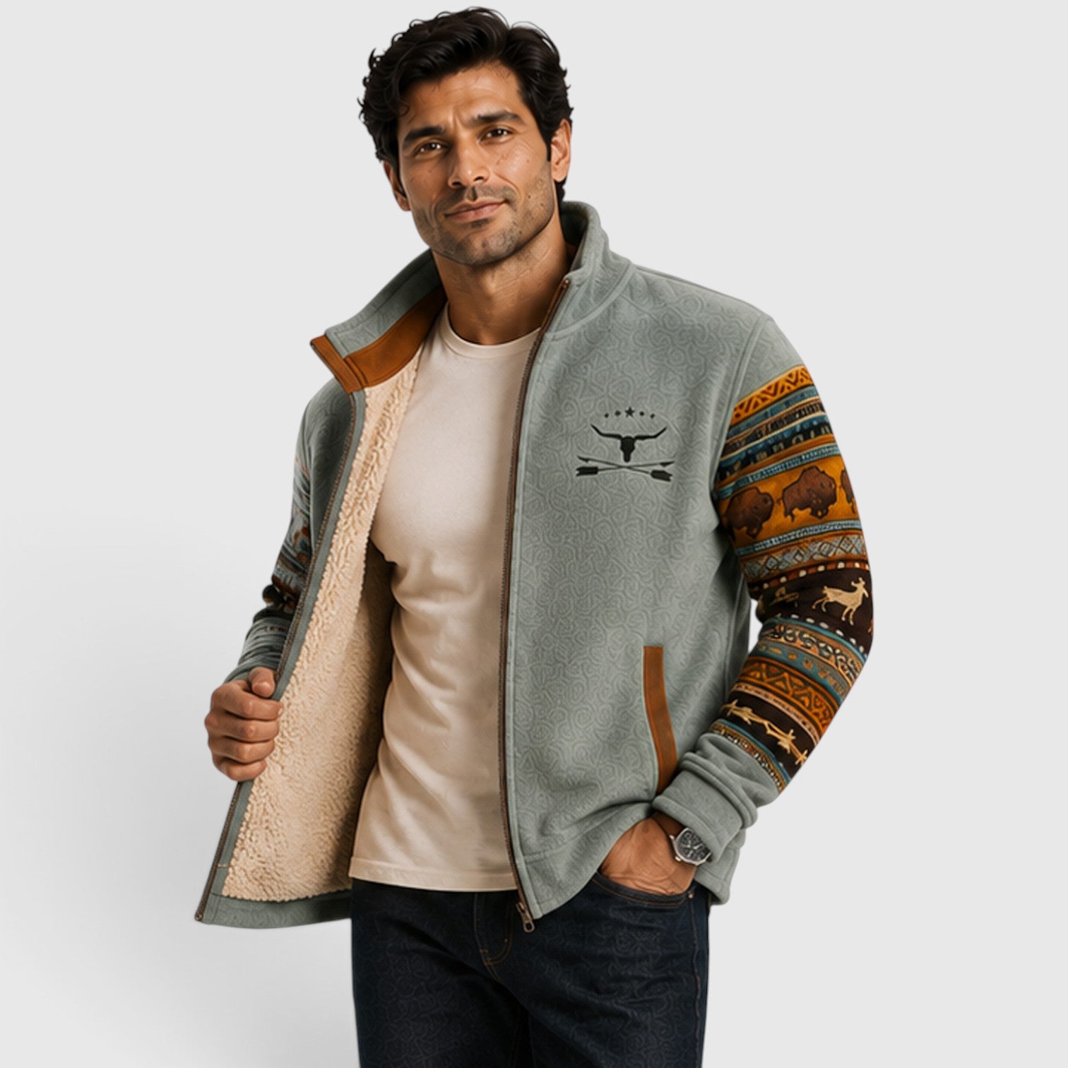 Monvaline | Men's Fleece Zip-Up Vest – Warm Outdoor Layer