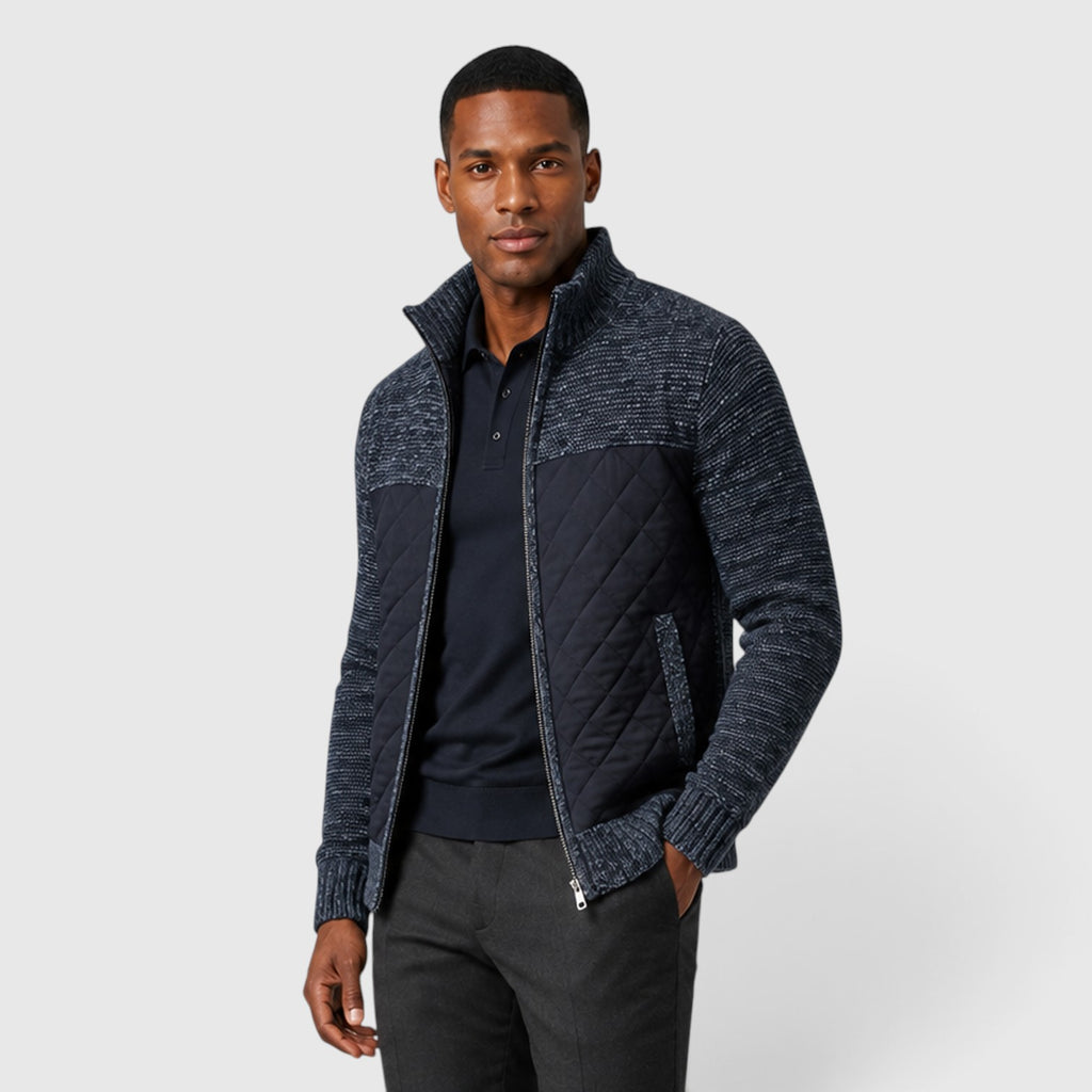 Monvaline | Men's Full Zip Hybrid Jacket with Quilted Insulation