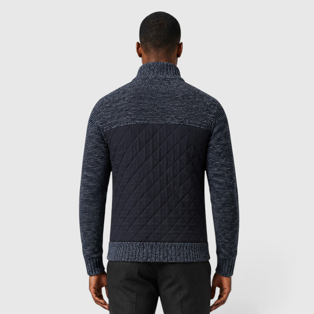 Monvaline | Men's Full Zip Hybrid Jacket with Quilted Insulation