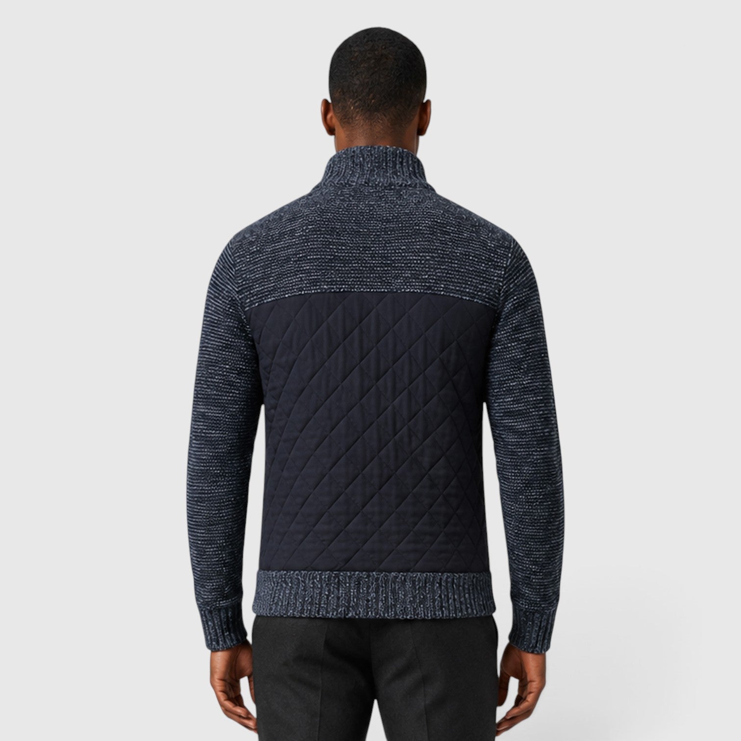 Monvaline | Men's Full Zip Hybrid Jacket with Quilted Insulation