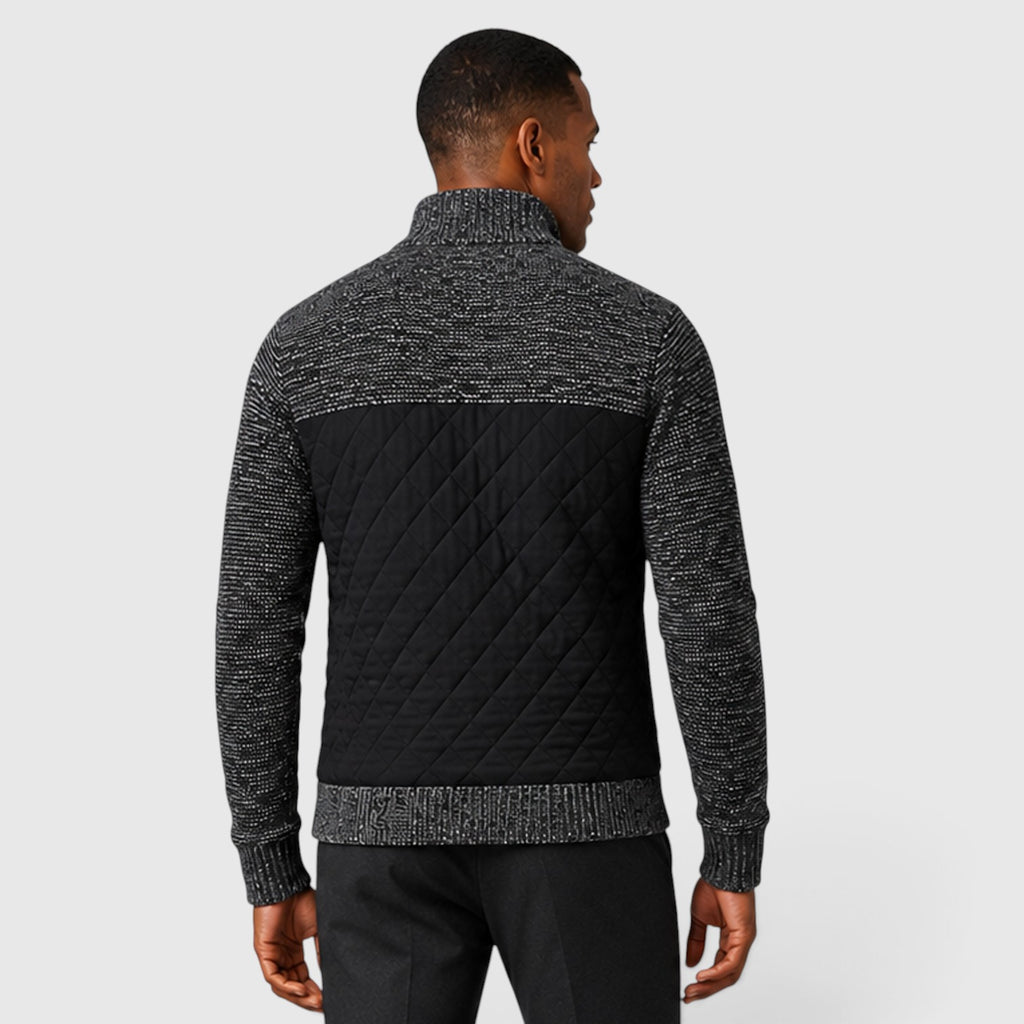 Monvaline | Men's Full Zip Hybrid Jacket with Quilted Insulation