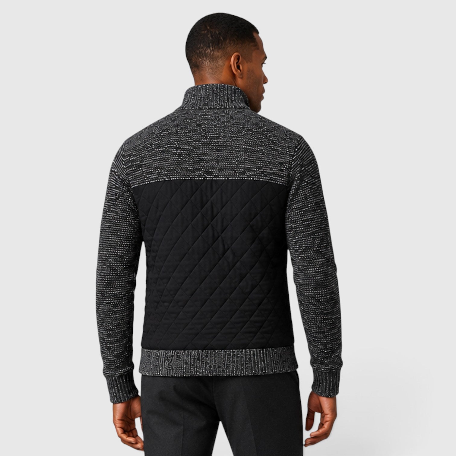 Monvaline | Men's Full Zip Hybrid Jacket with Quilted Insulation