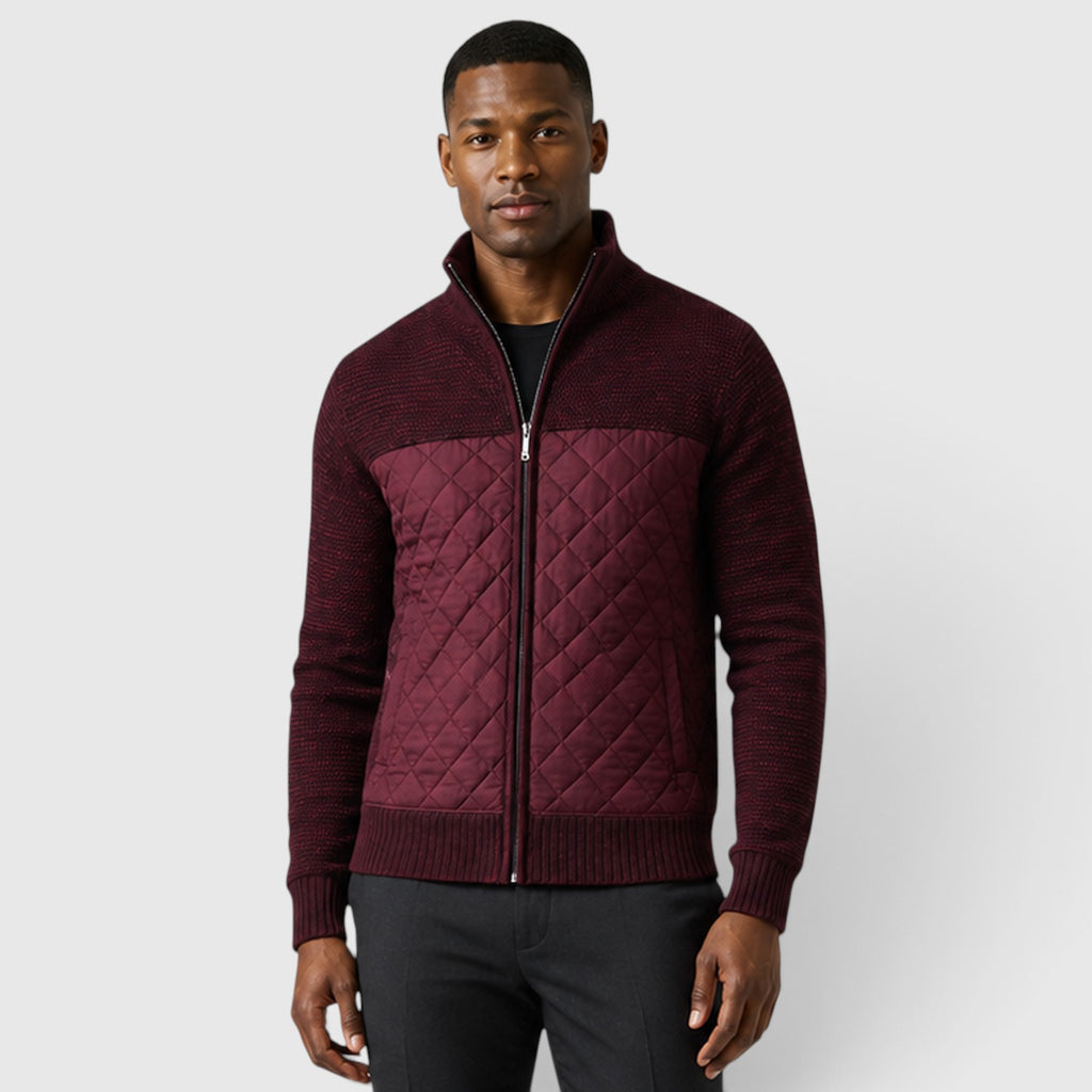 Monvaline | Men's Full Zip Hybrid Jacket with Quilted Insulation