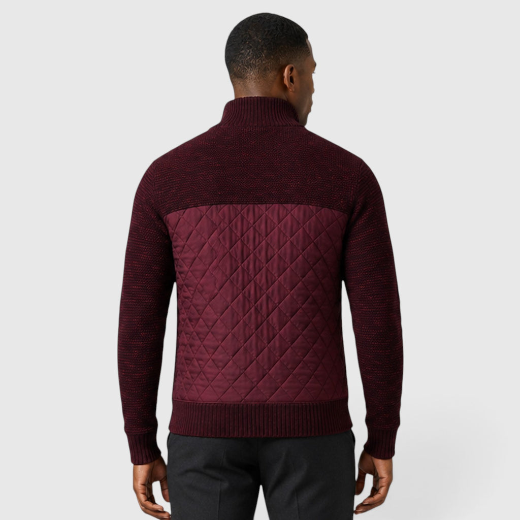 Monvaline | Men's Full Zip Hybrid Jacket with Quilted Insulation