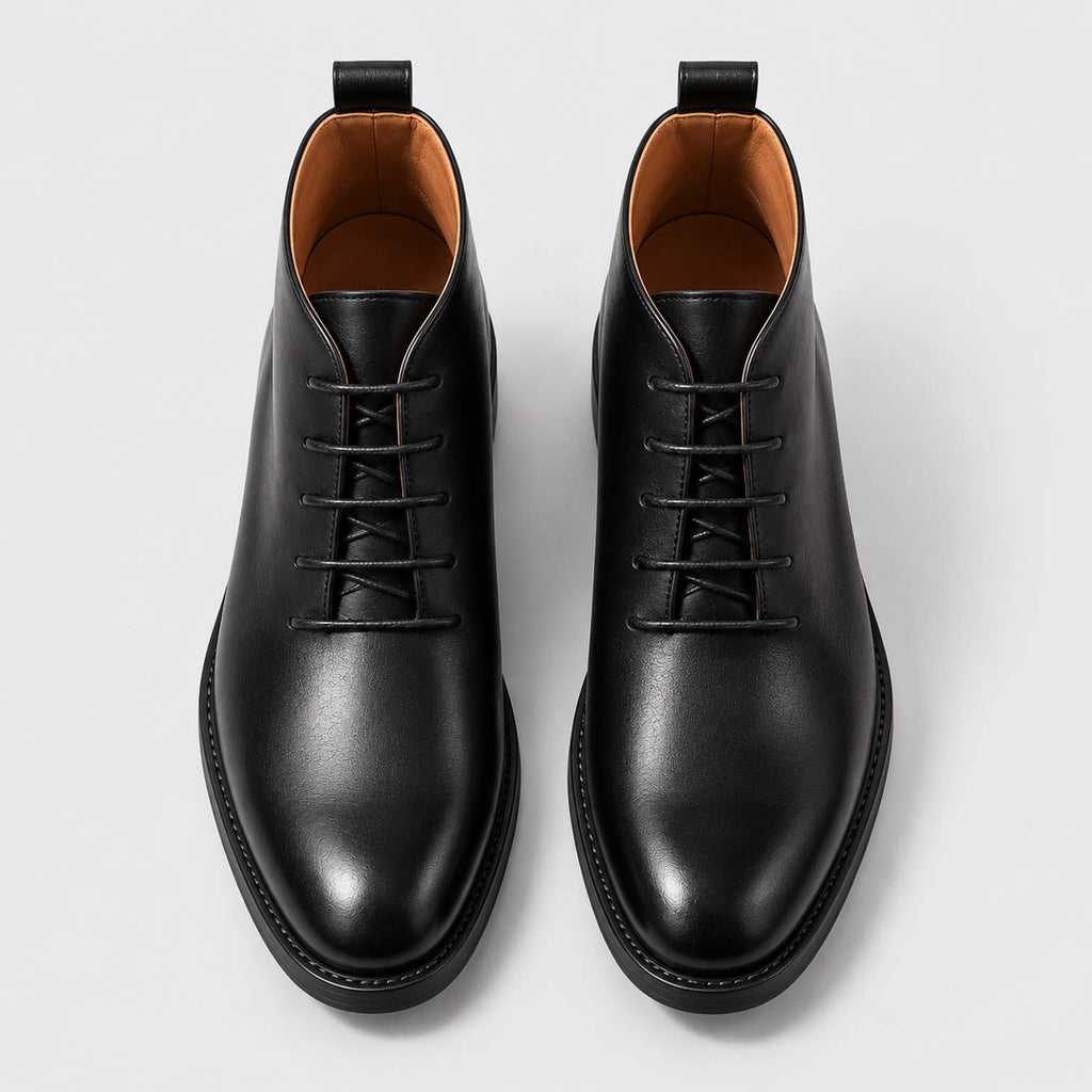 Monvaline | Men's Genuine Leather Ankle Boots - Stylish Hand-Finished Comfortable Footwear