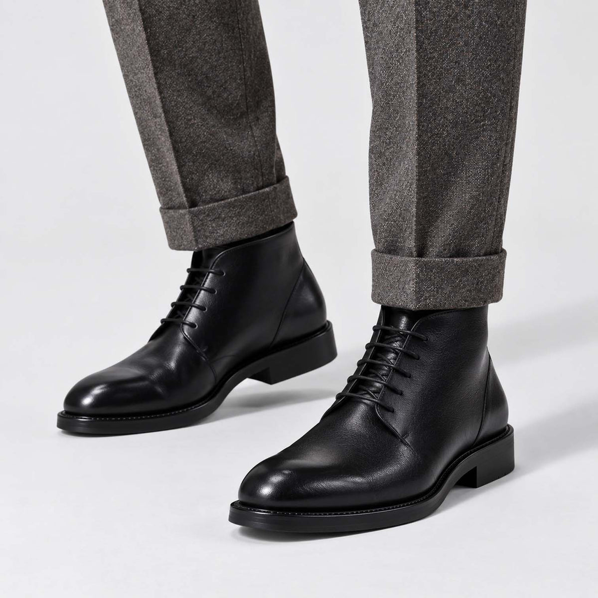 Monvaline | Men's Genuine Leather Ankle Boots - Stylish Hand-Finished Comfortable Footwear