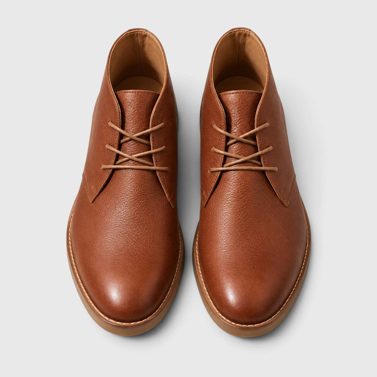 Monvaline | Men's Genuine Leather Chukka Boots - Classic Lace-Up Comfortable Footwear
