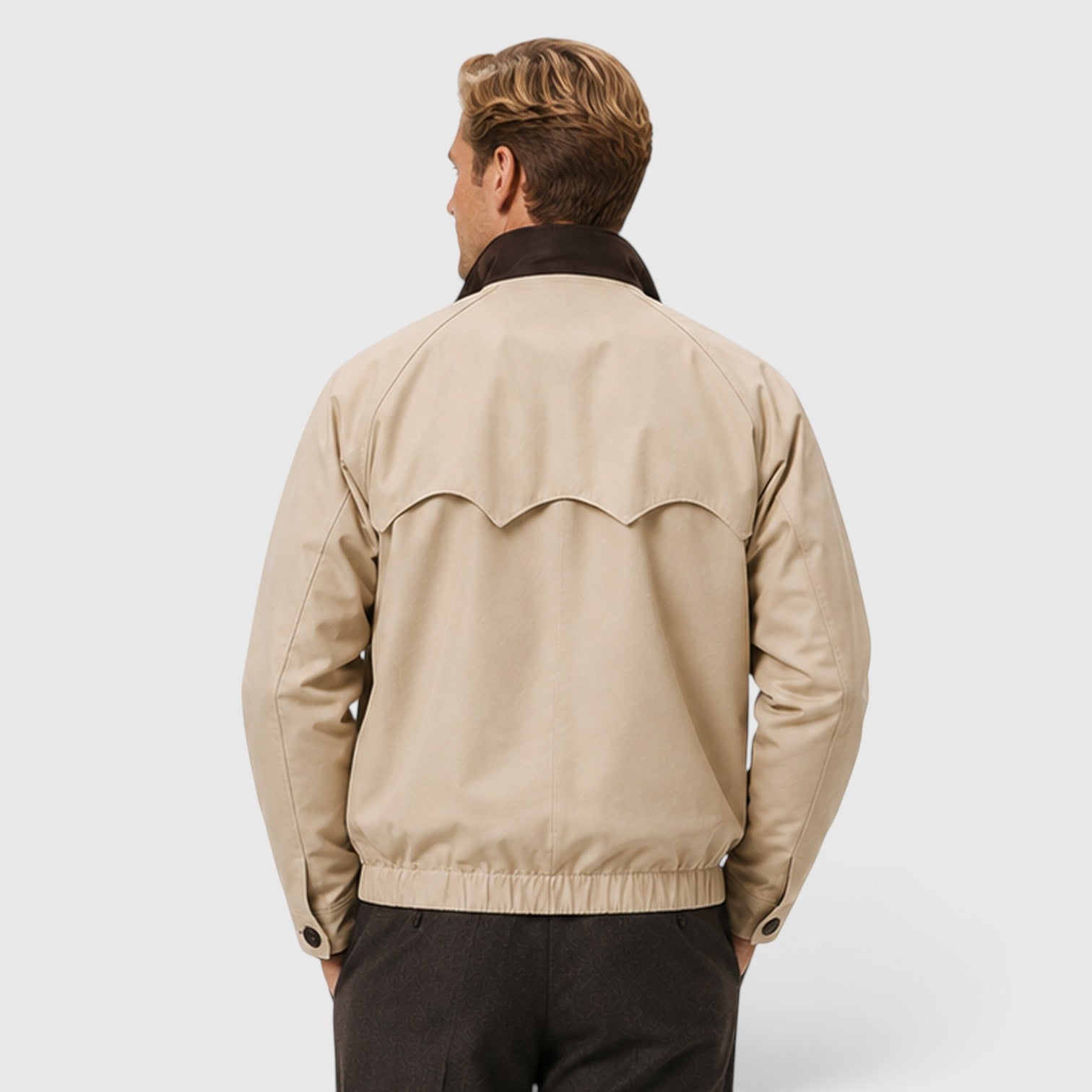 Monvaline | Men's Harrington Zip Jacket – Smart Casual Classic