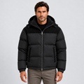 Monvaline | Men’s Puffer Jacket Quilted Coat with Hood for Winter