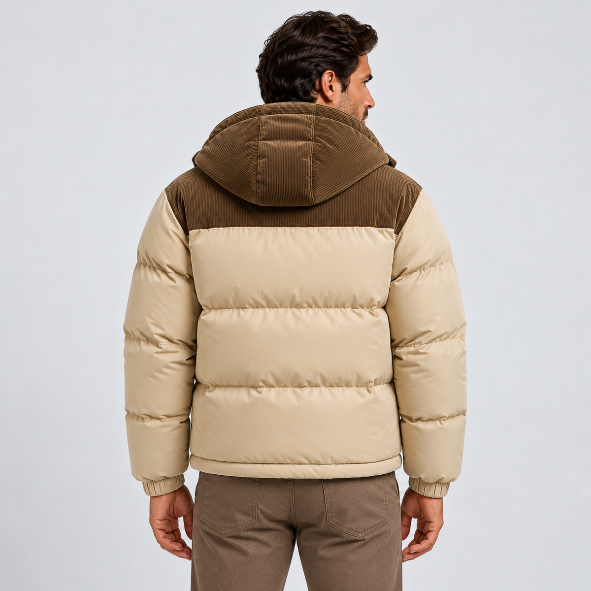 Monvaline | Men’s Puffer Jacket Quilted Coat with Hood for Winter