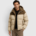 Monvaline | Men's Hooded Corduroy Puffer Jacket – Quilted Zip-Up
