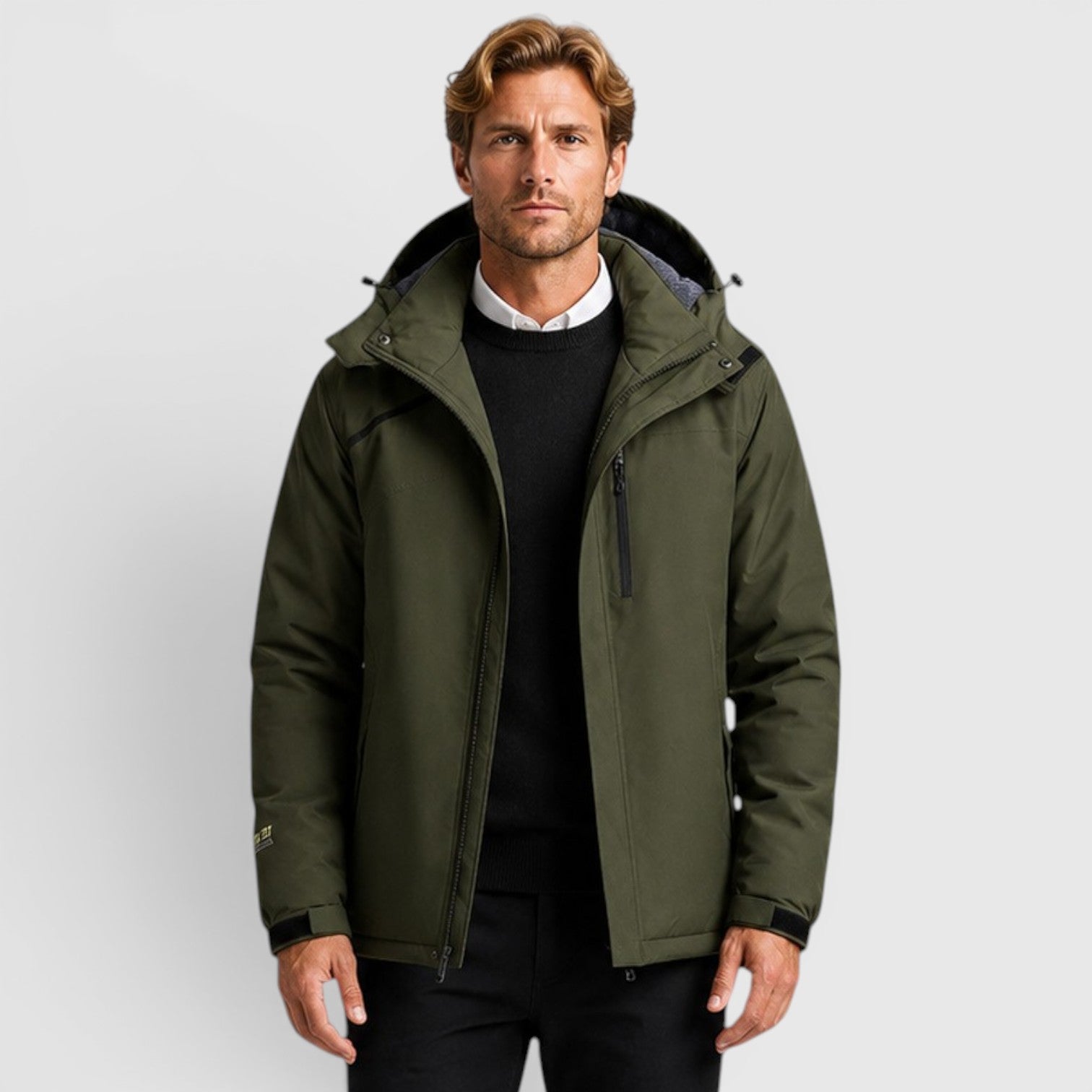 Monvaline | Men's Hooded Waterproof Windproof Insulated Jacket