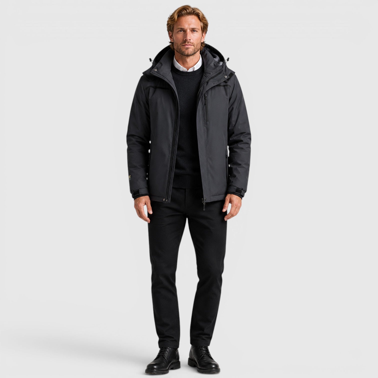 Monvaline | Men's Hooded Waterproof Windproof Insulated Jacket
