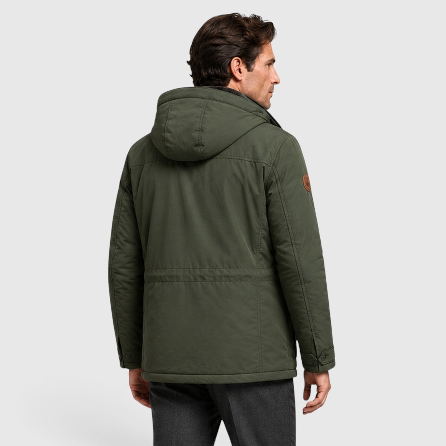 Monvaline | Men's Hooded Parka Jacket – Fleece Lined Mid-Length