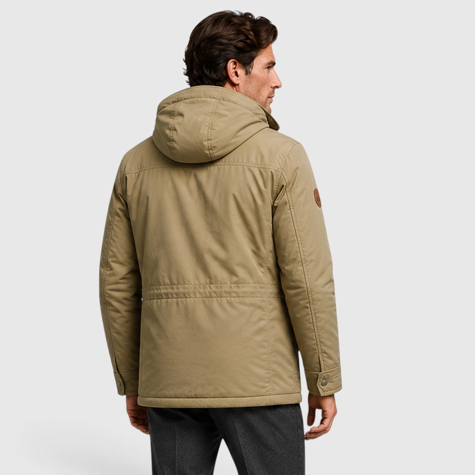 Monvaline | Men's Hooded Parka Jacket – Fleece Lined Mid-Length