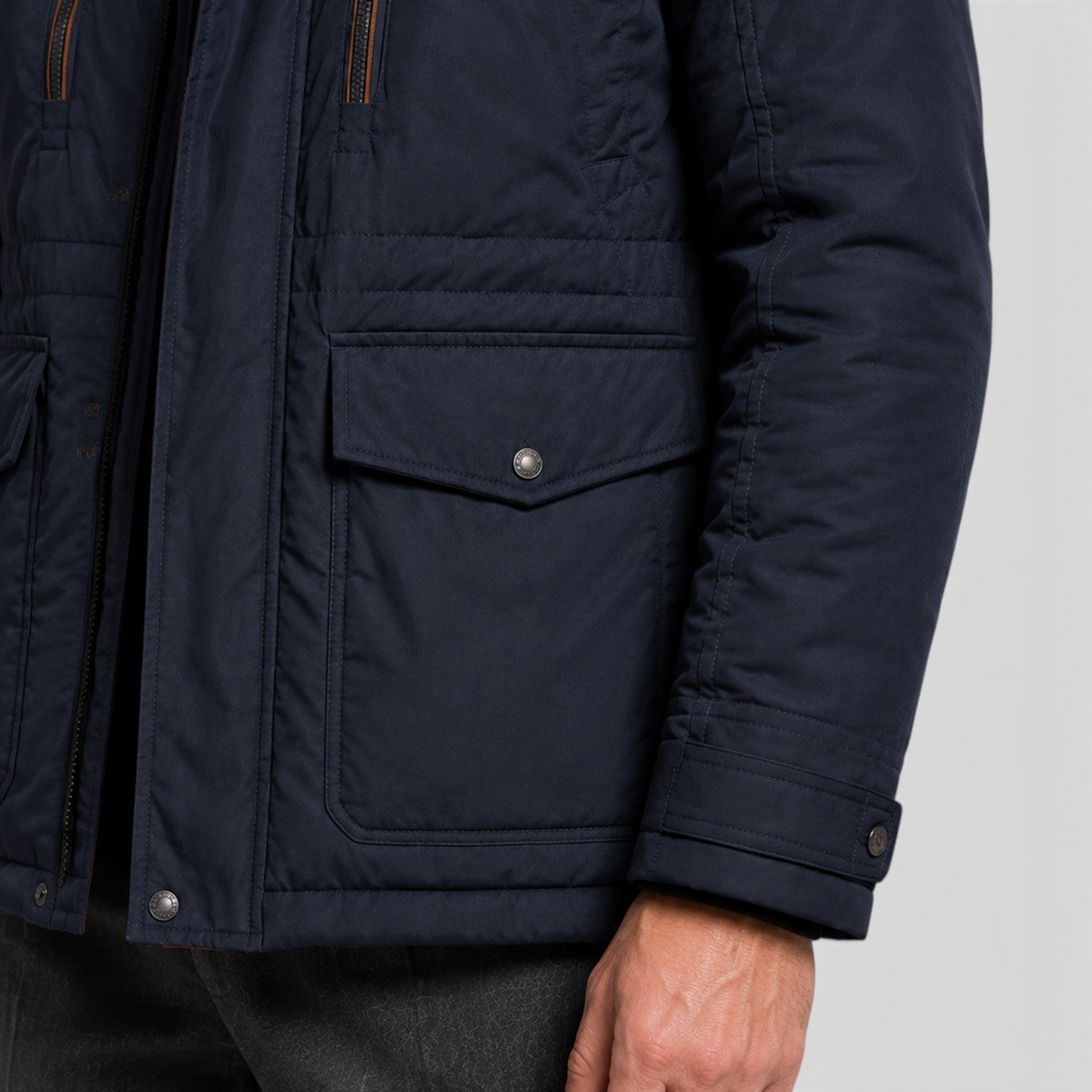 Monvaline | Men's Hooded Parka Jacket – Fleece Lined Mid-Length