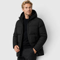 Monvaline | Men's Hooded Puffer Jacket – Padded Winter Coat