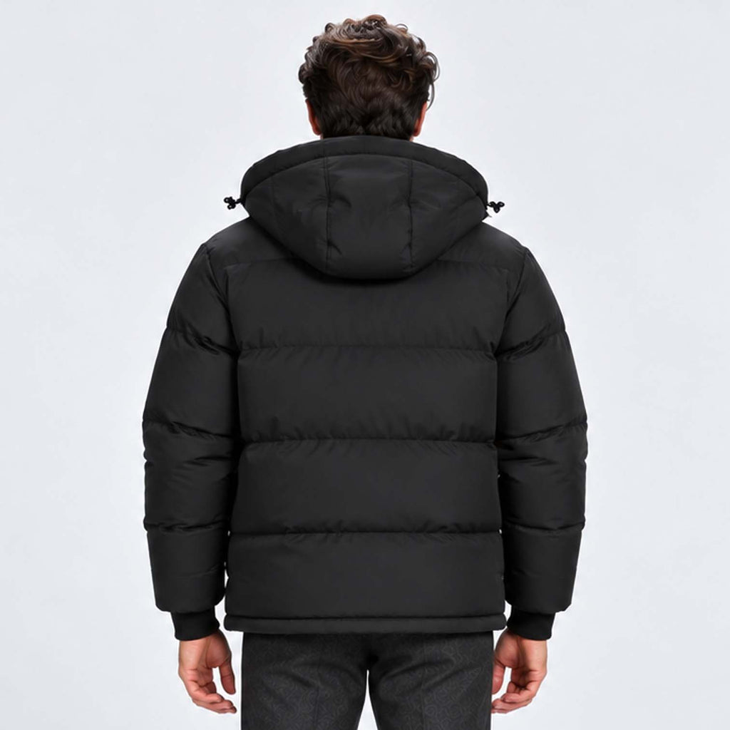 Monvaline | Men's Hooded Puffer Jacket Padded Winter Coat