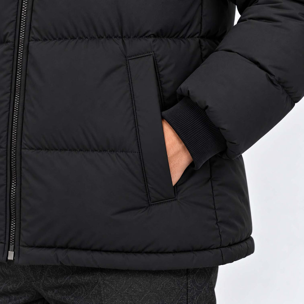 Monvaline | Men's Hooded Puffer Jacket Padded Winter Coat