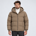 Monvaline | Men's Hooded Puffer Jacket Padded Winter Coat