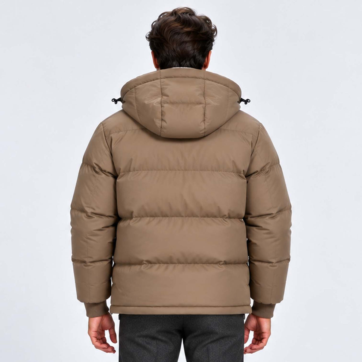 Monvaline | Men's Hooded Puffer Jacket Padded Winter Coat