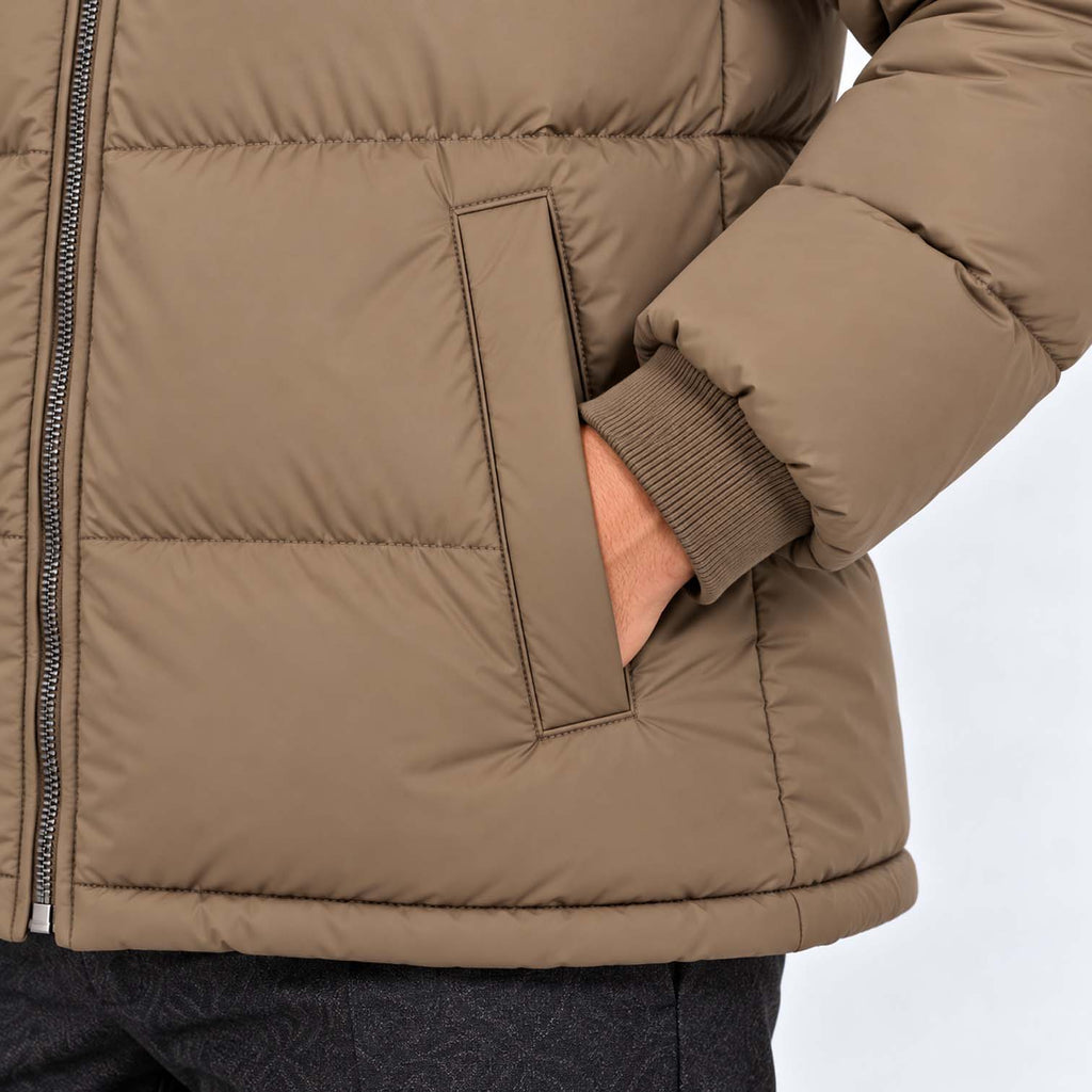 Monvaline | Men's Hooded Puffer Jacket Padded Winter Coat