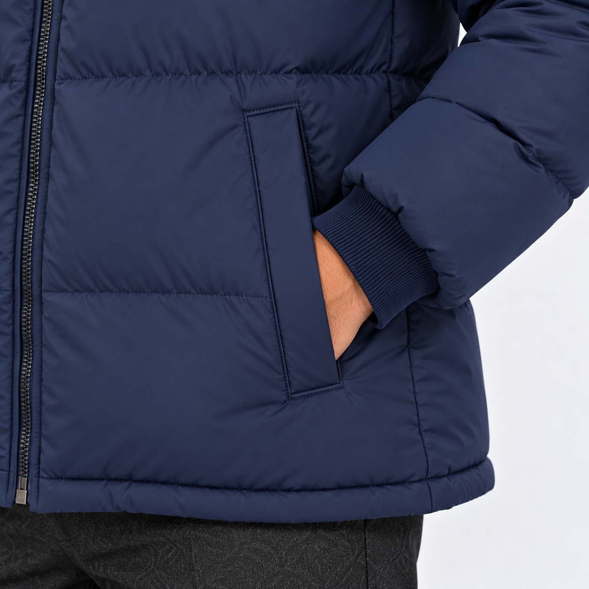 Monvaline | Men's Hooded Puffer Jacket Padded Winter Coat
