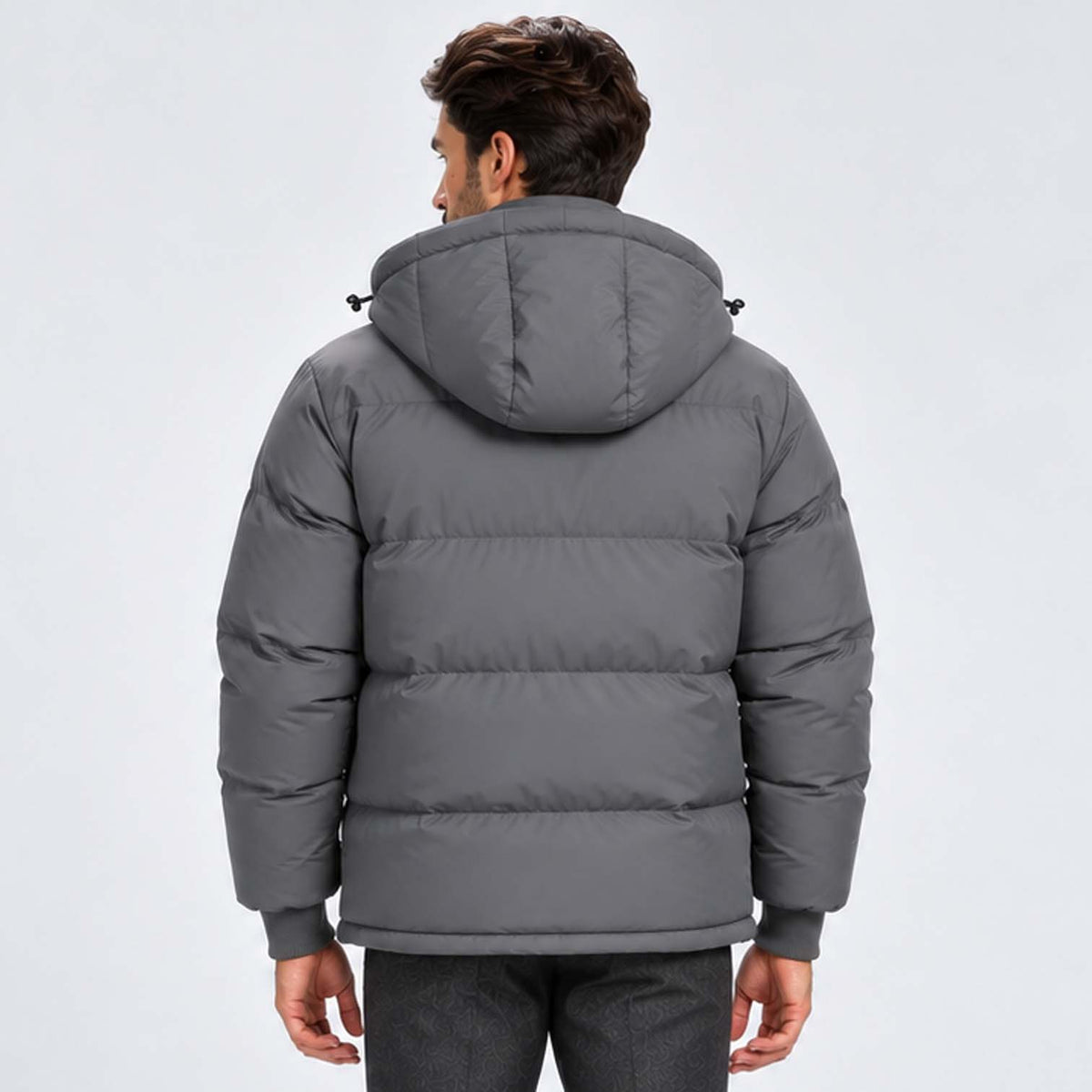 Monvaline | Men's Hooded Puffer Jacket Padded Winter Coat