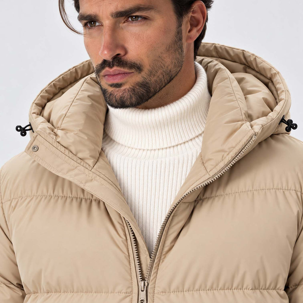 Monvaline | Men's Hooded Puffer Jacket Padded Winter Coat