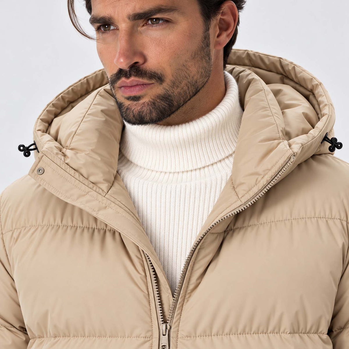 Monvaline | Men's Hooded Puffer Jacket Padded Winter Coat