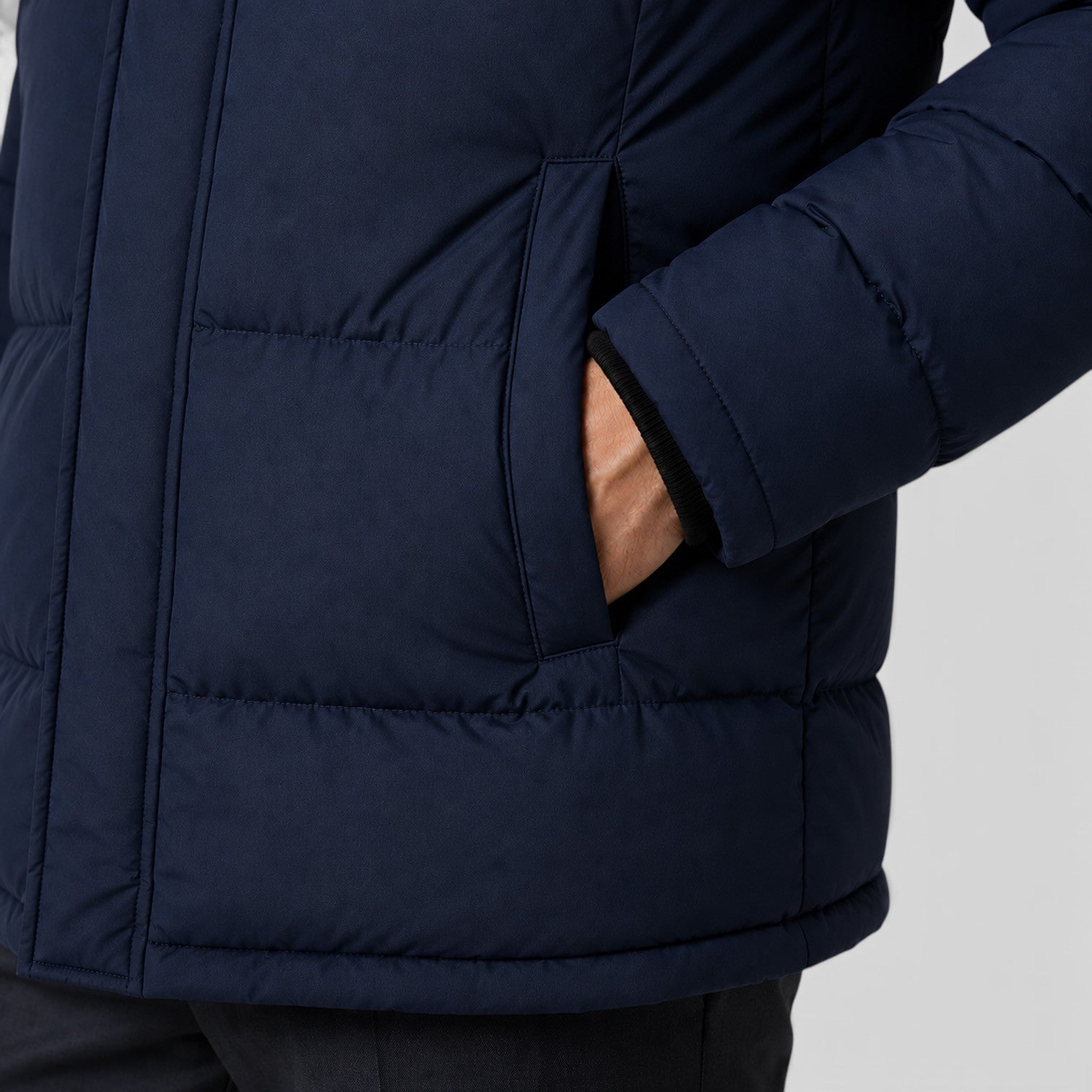 Monvaline | Men's Hooded Puffer Jacket – Padded Winter Coat