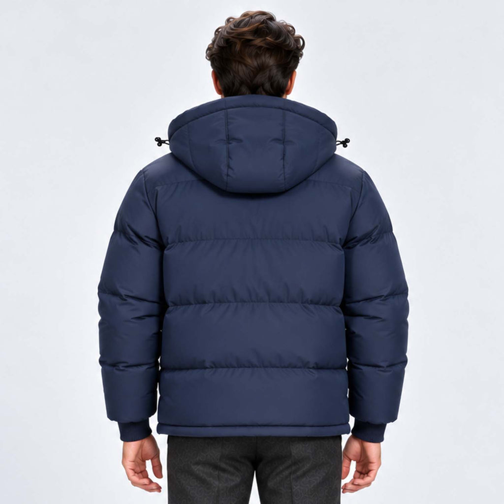 Monvaline | Men's Hooded Puffer Jacket Padded Winter Coat