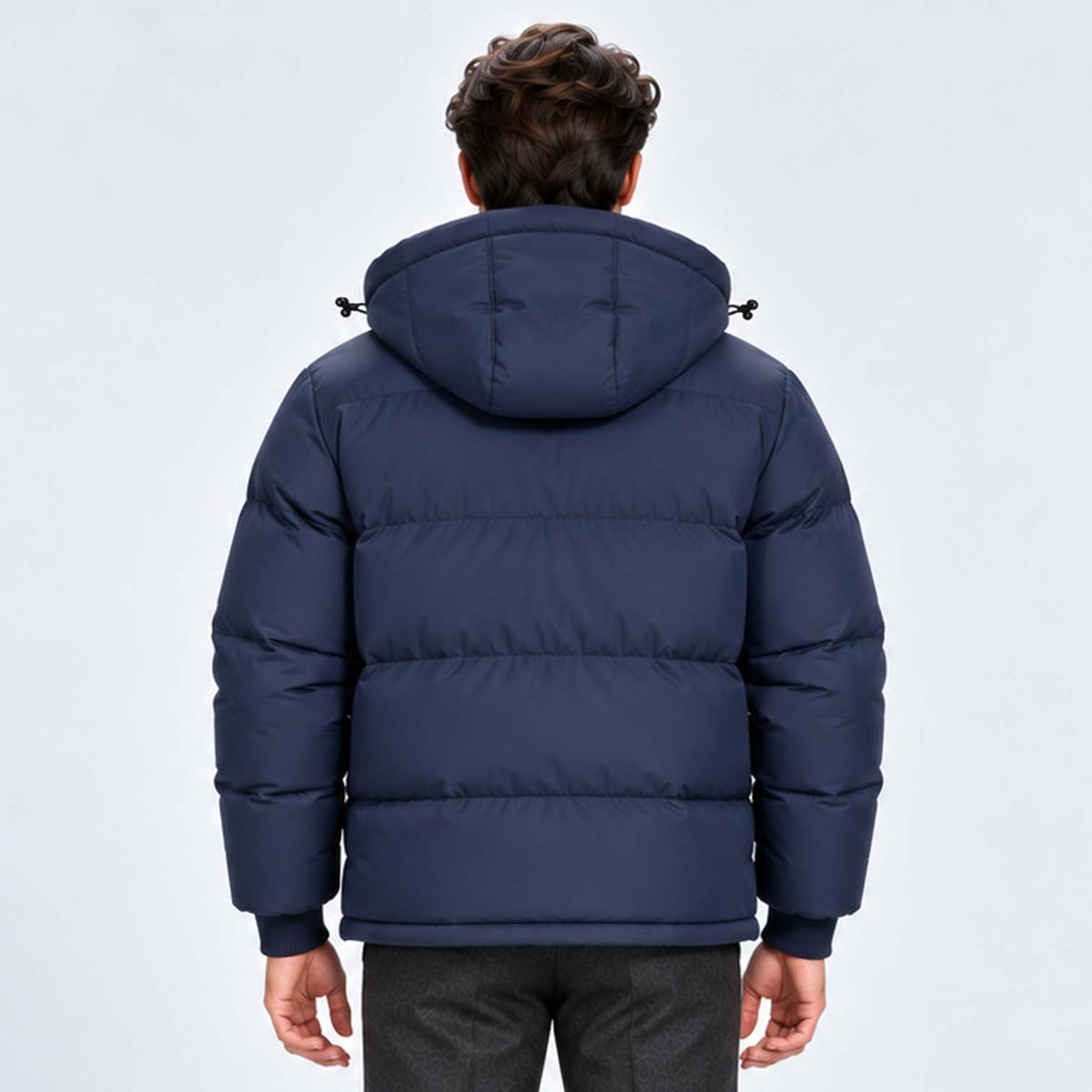 Monvaline | Men's Hooded Puffer Jacket Padded Winter Coat