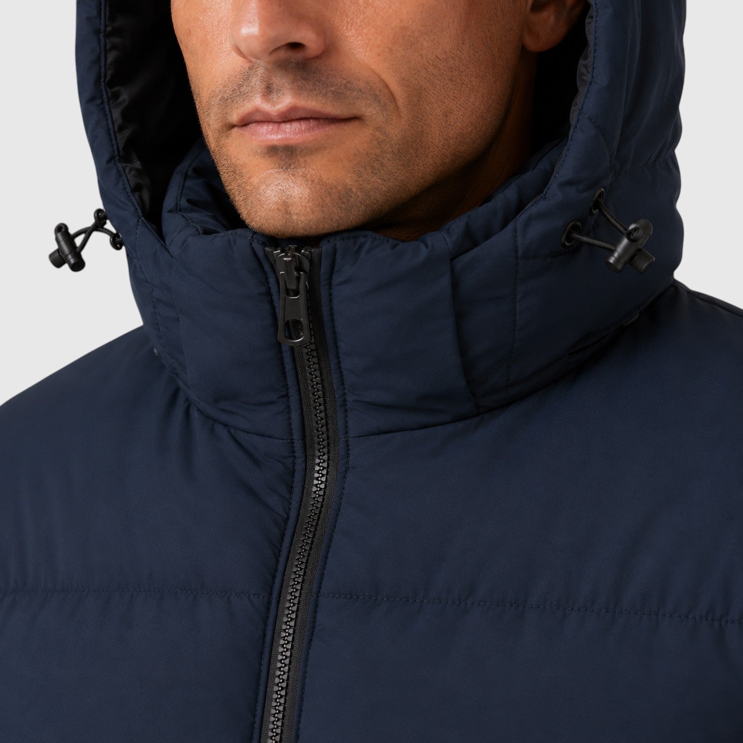 Monvaline | Men's Hooded Puffer Jacket – Thick Quilted Winter Coat