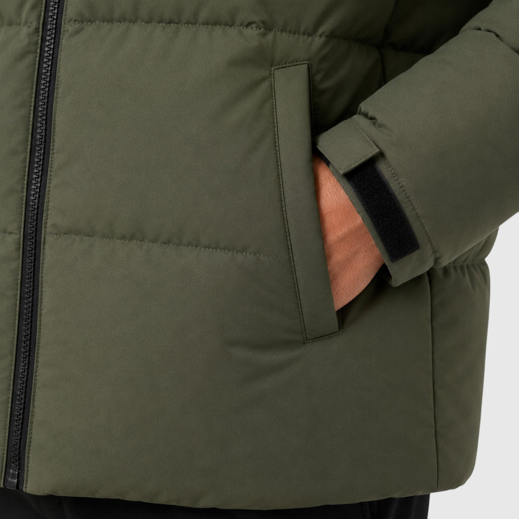 Monvaline | Men's Hooded Puffer Jacket – Thick Quilted Winter Coat