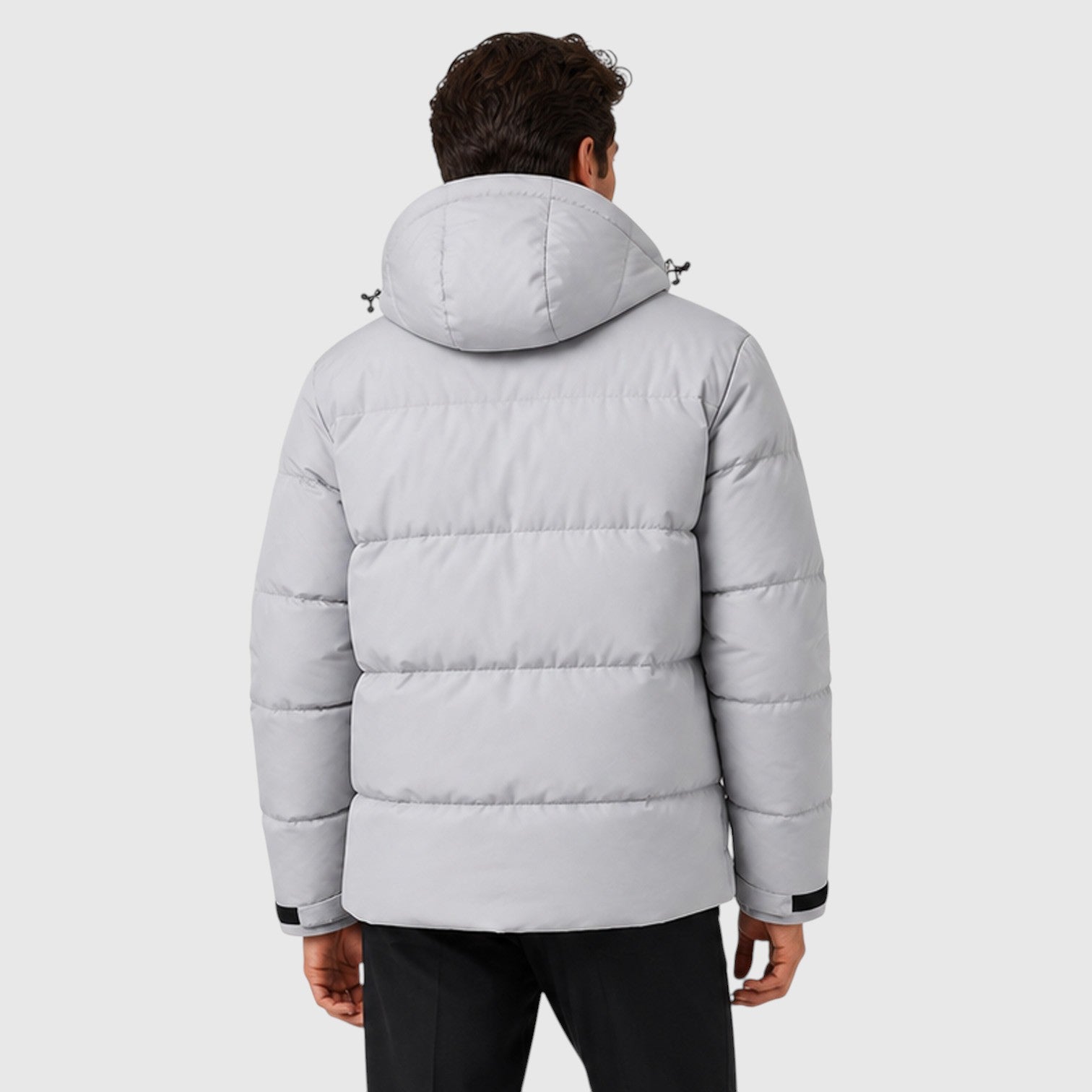 Monvaline | Men's Hooded Puffer Jacket – Thick Quilted Winter Coat
