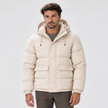 Monvaline | Men's Hooded Puffer Jacket – Warm Padded Winter Coat