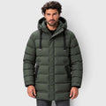 Monvaline | Men's Hooded Puffer Jacket - Warm Quilted Winter Coat