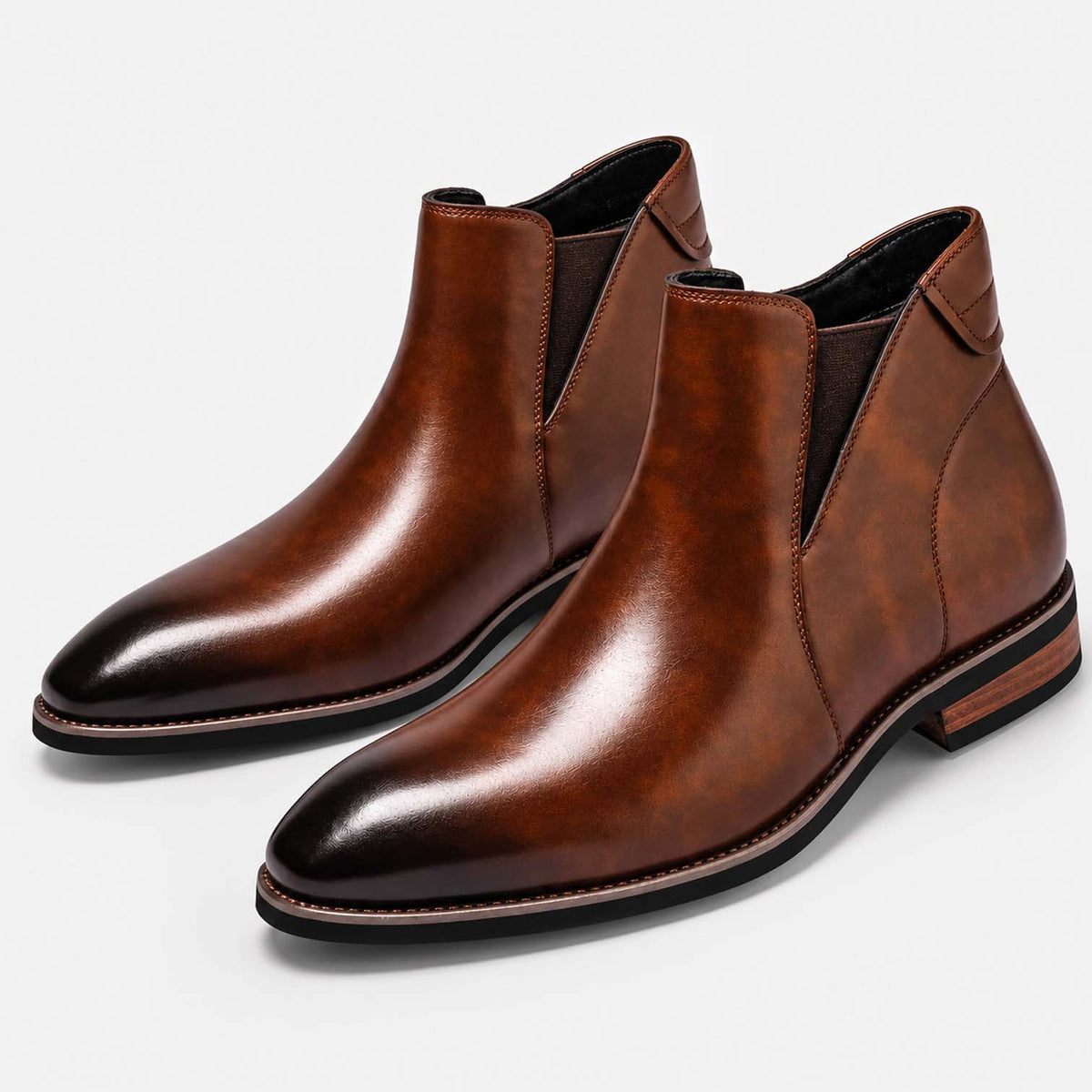 Monvaline | Men's Italian Leather Dress Boots Vintage Style