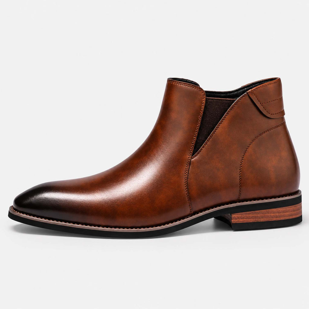 Monvaline | Men's Italian Leather Dress Boots Vintage Style