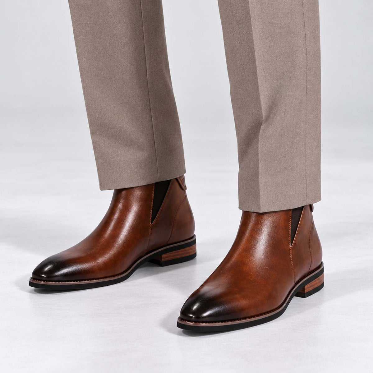 Monvaline | Men's Italian Leather Dress Boots Vintage Style