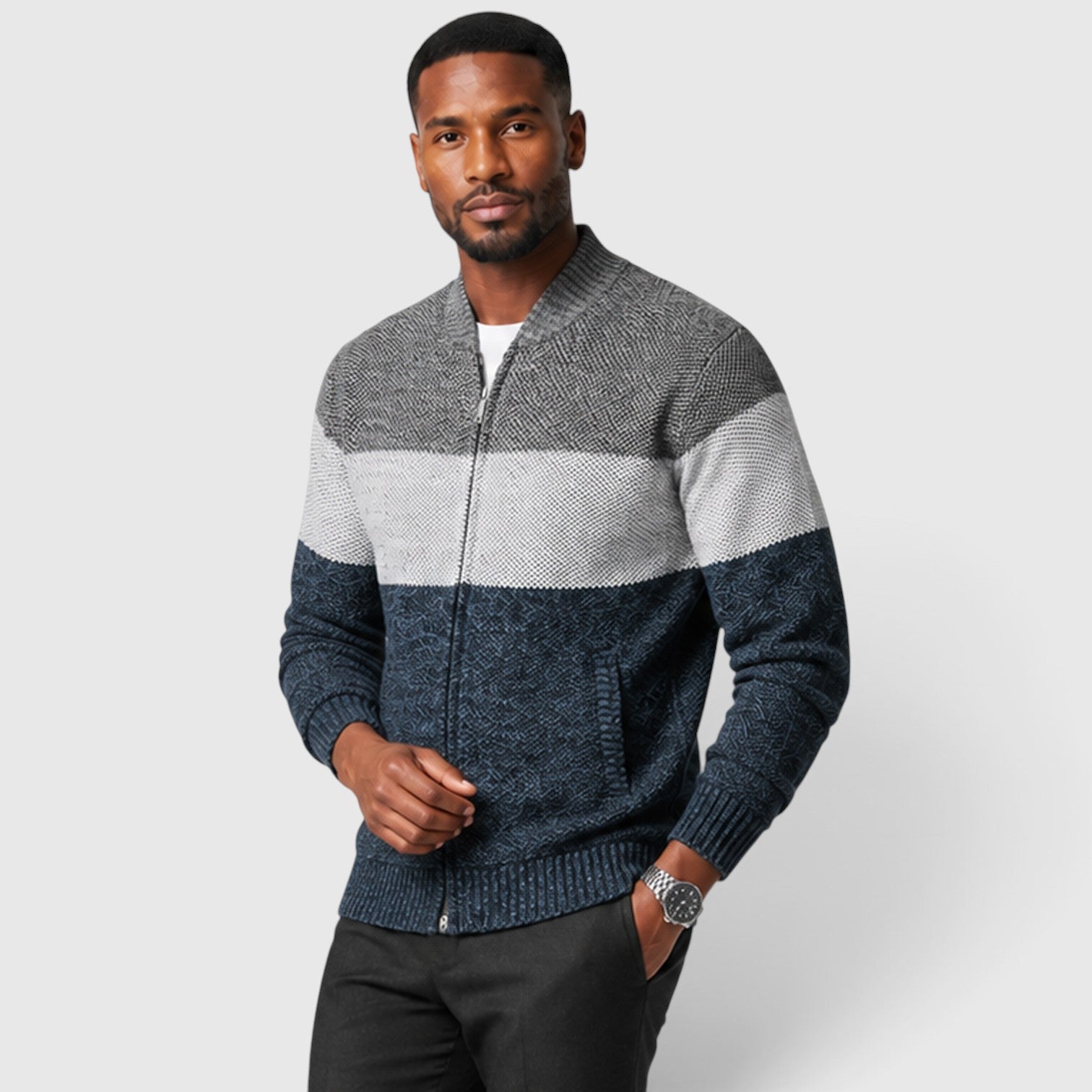 Monvaline | Men's Italian Wool Cardigan for Warmth and Everyday Comfort