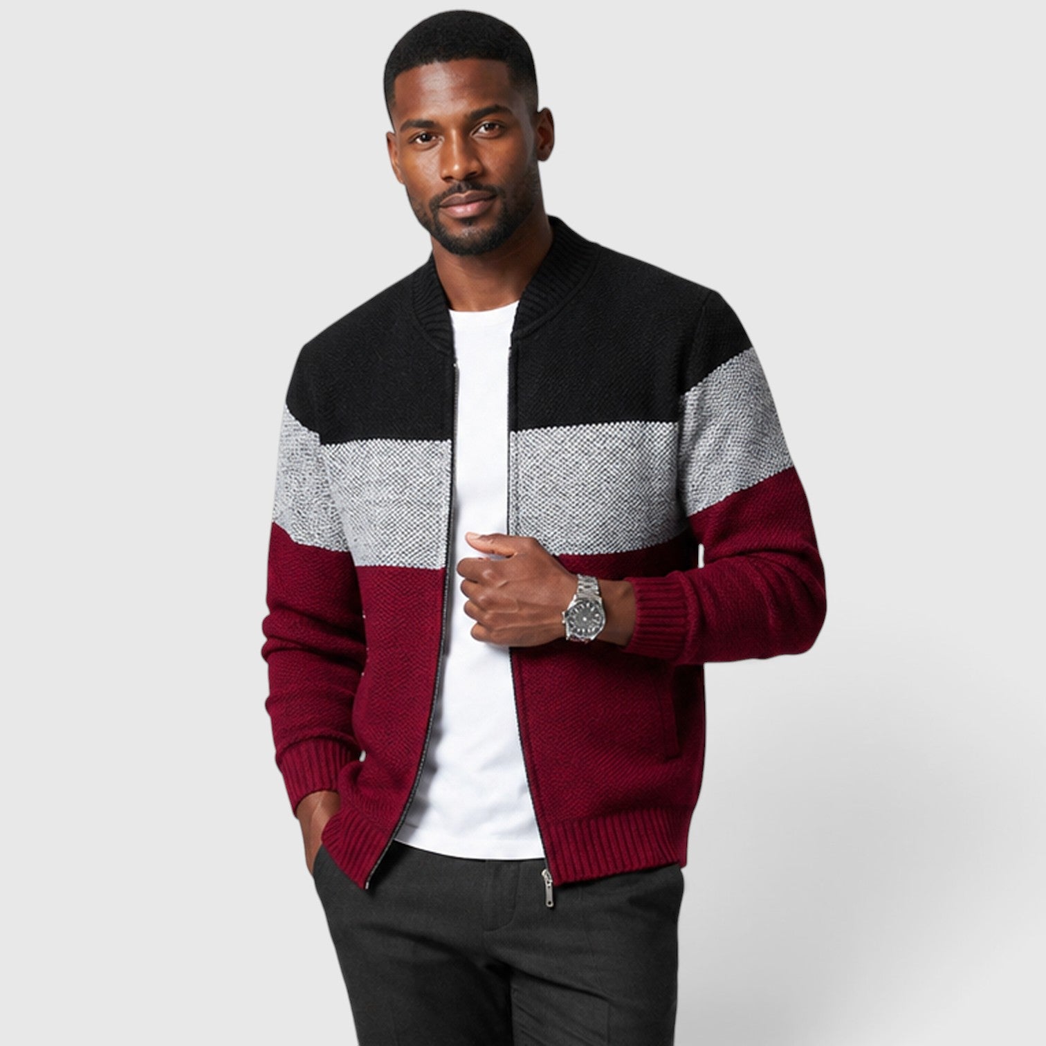 Monvaline | Men's Italian Wool Cardigan for Warmth and Everyday Comfort