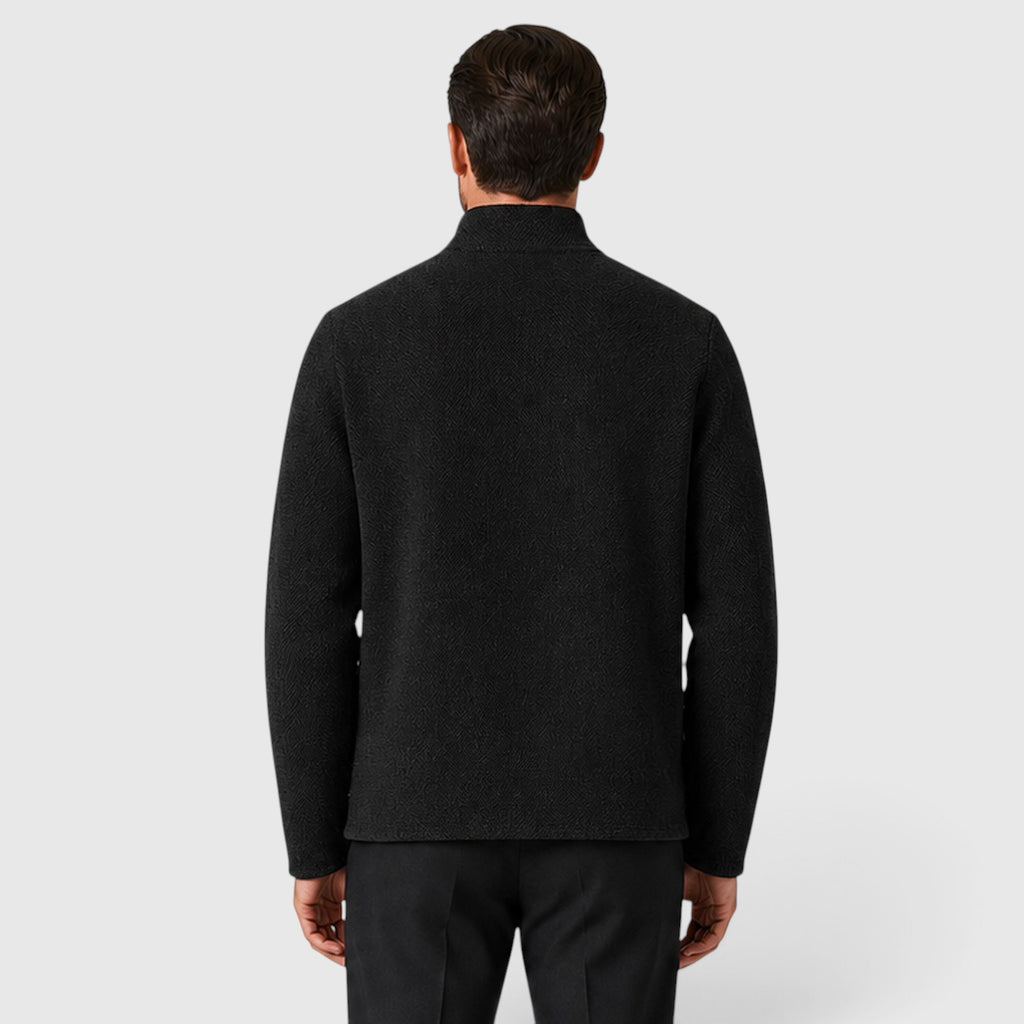 Monvaline | Men's Knit Cardigan Collared Button-Up Classic Style
