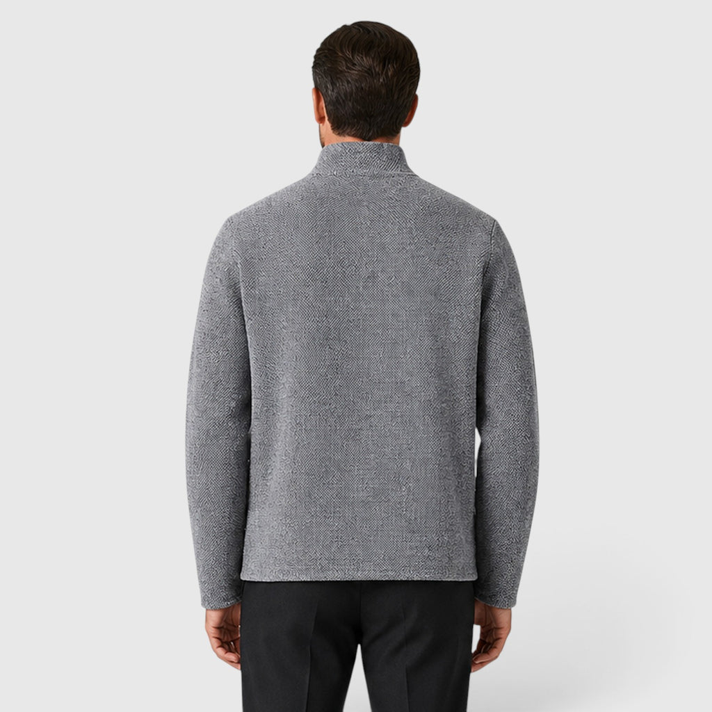 Monvaline | Men's Knit Cardigan Collared Button-Up Classic Style