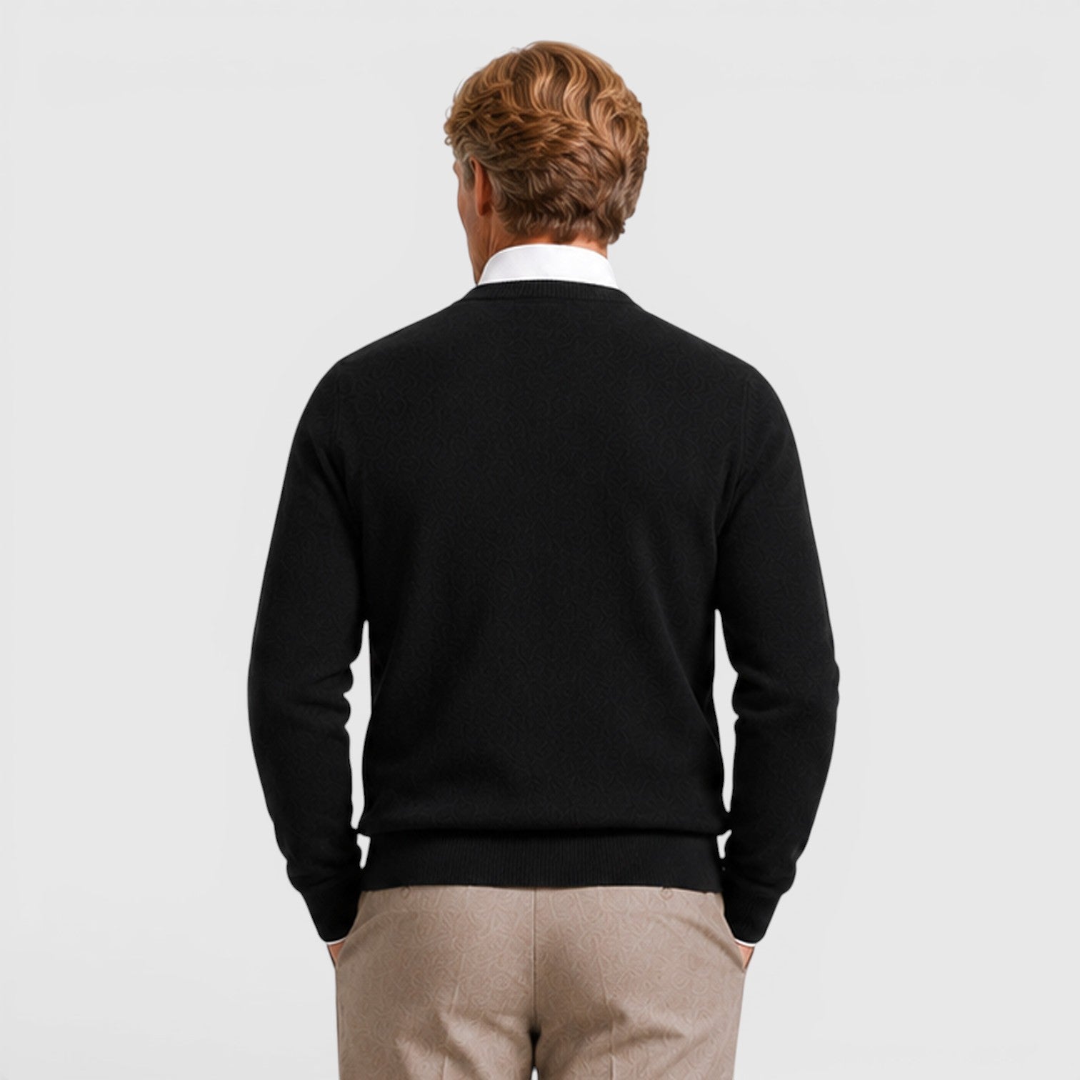 Monvaline | Men's Knit Round Neck Relaxed Fit Pullover