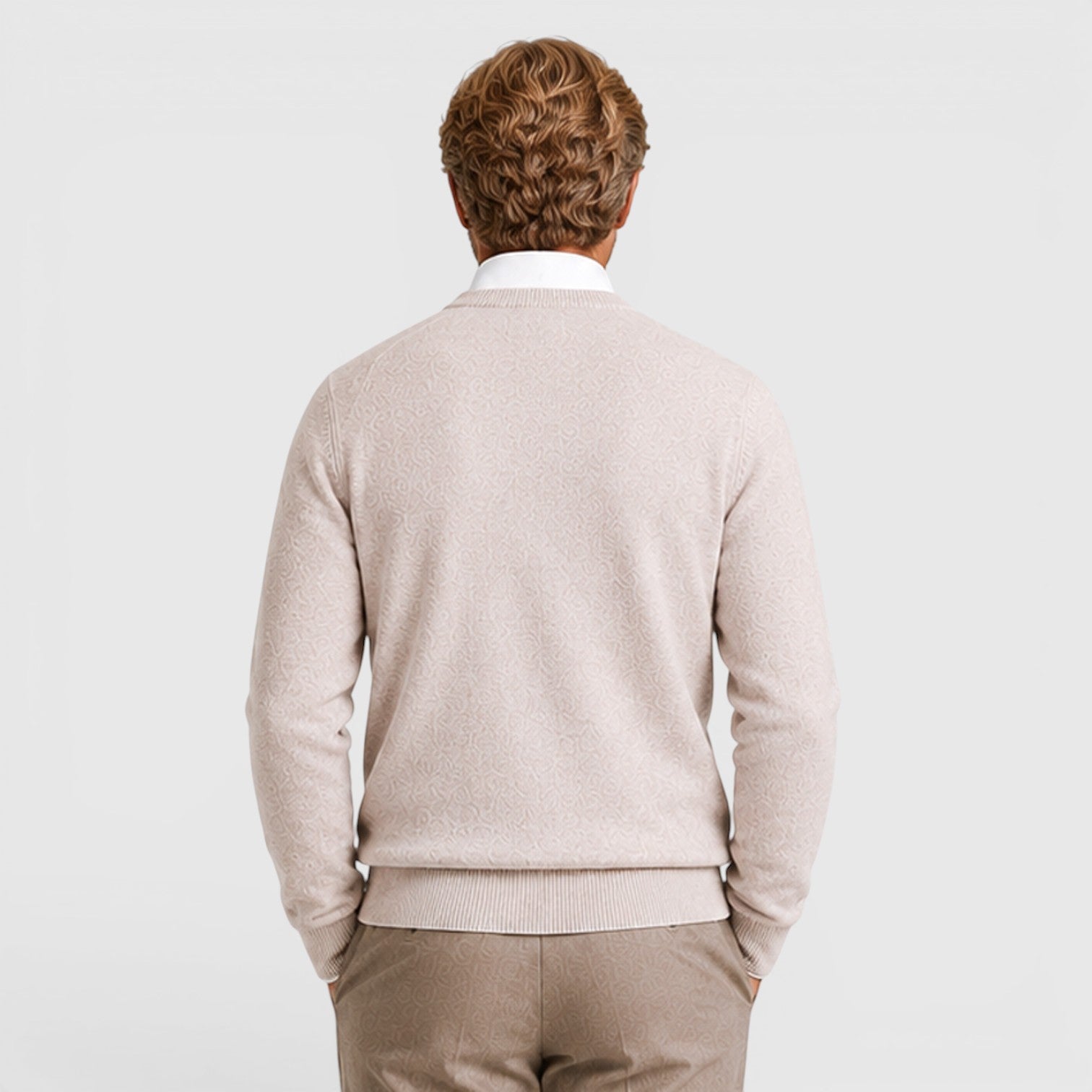 Monvaline | Men's Knit Round Neck Relaxed Fit Pullover