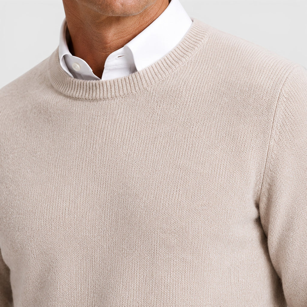 Monvaline | Men's Knit Round Neck Relaxed Fit Pullover