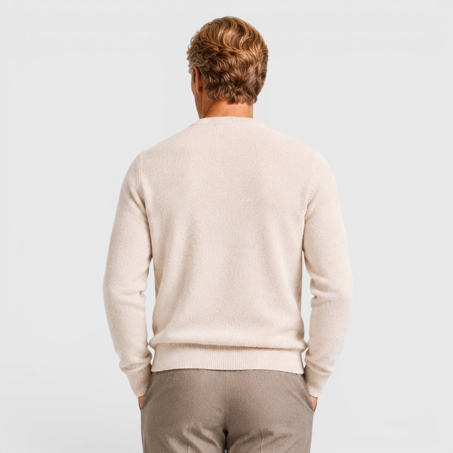 Monvaline | Men's Knit Round Neck Relaxed Fit Pullover
