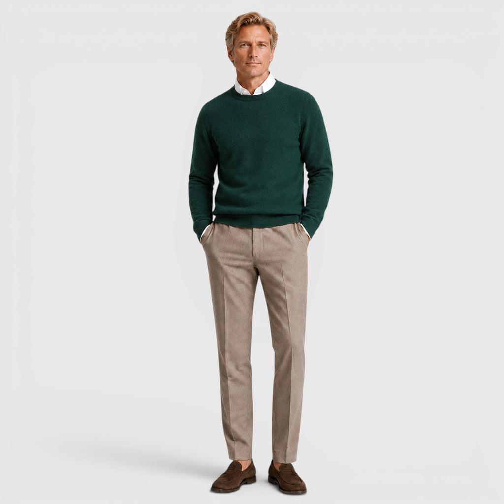 Monvaline | Men's Knit Round Neck Relaxed Fit Pullover